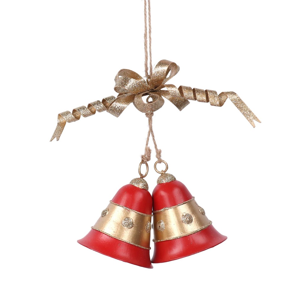 Campana Metallo Rosso 23x15x6 cm