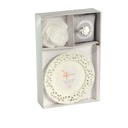 Candela Rosa Giove Elleboro &amp; Fiori - 8 Ore - 26x17x4,5 cm