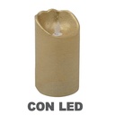 Candela LED a Batteria Platino Ø8x16,5 cm