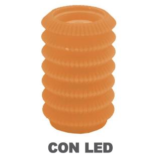 Lanterna a candela a LED arancione fontana cmø13,5h20