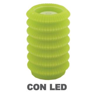 Lanterna verde a candela LED Fontana cmø13,5h20