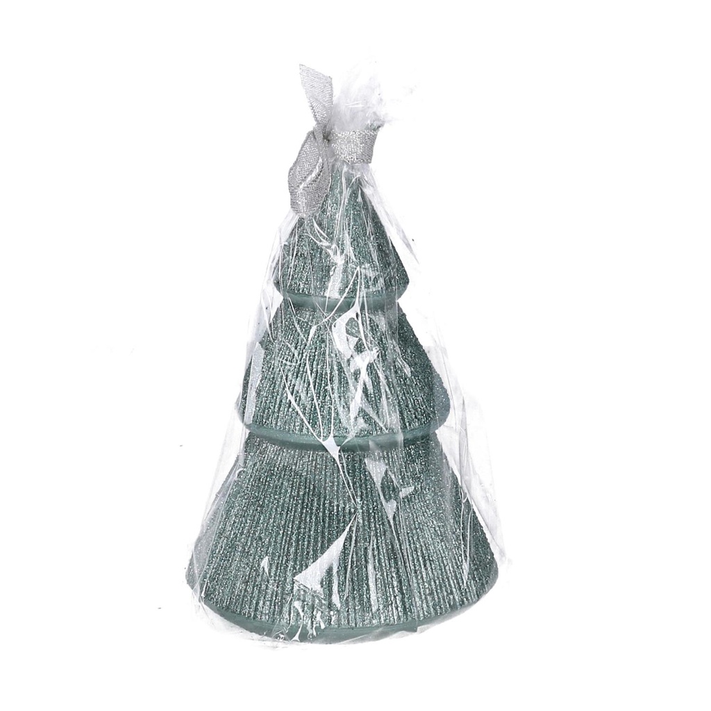 Candela albero verde cmø9h13,5 in paraffina