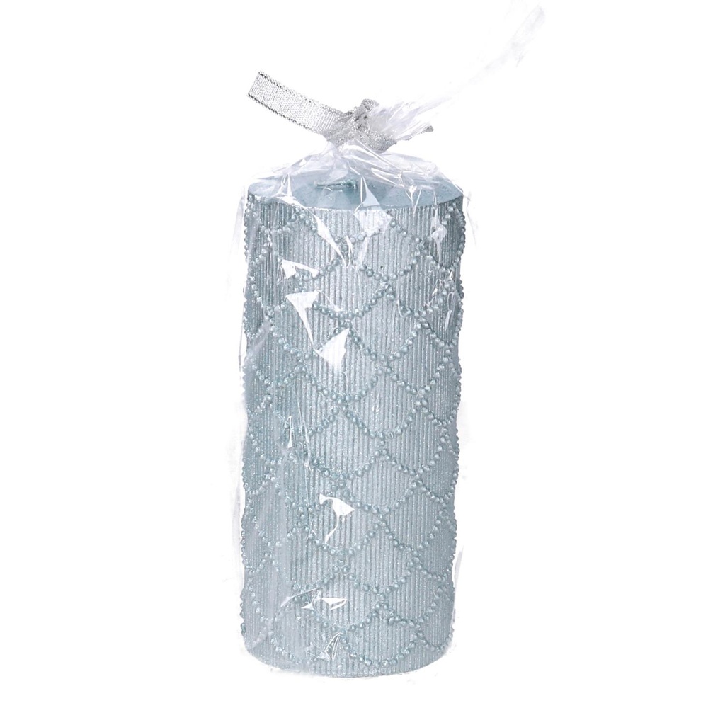Candela Blu in Paraffina ø7x15 cm