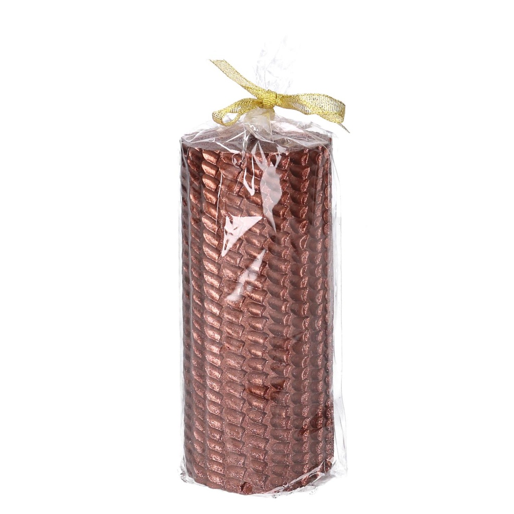 Candela in Paraffina Bronzo ø6,8cm x 15,5cm