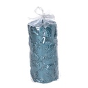 Candela Paraffina Foglie Goffrate Blu ø7h15