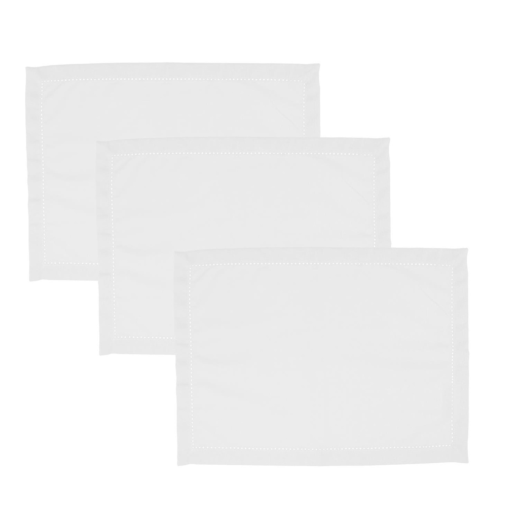 Set Canovacci Juliette Bianco - 3 Pezzi - 50x70 cm