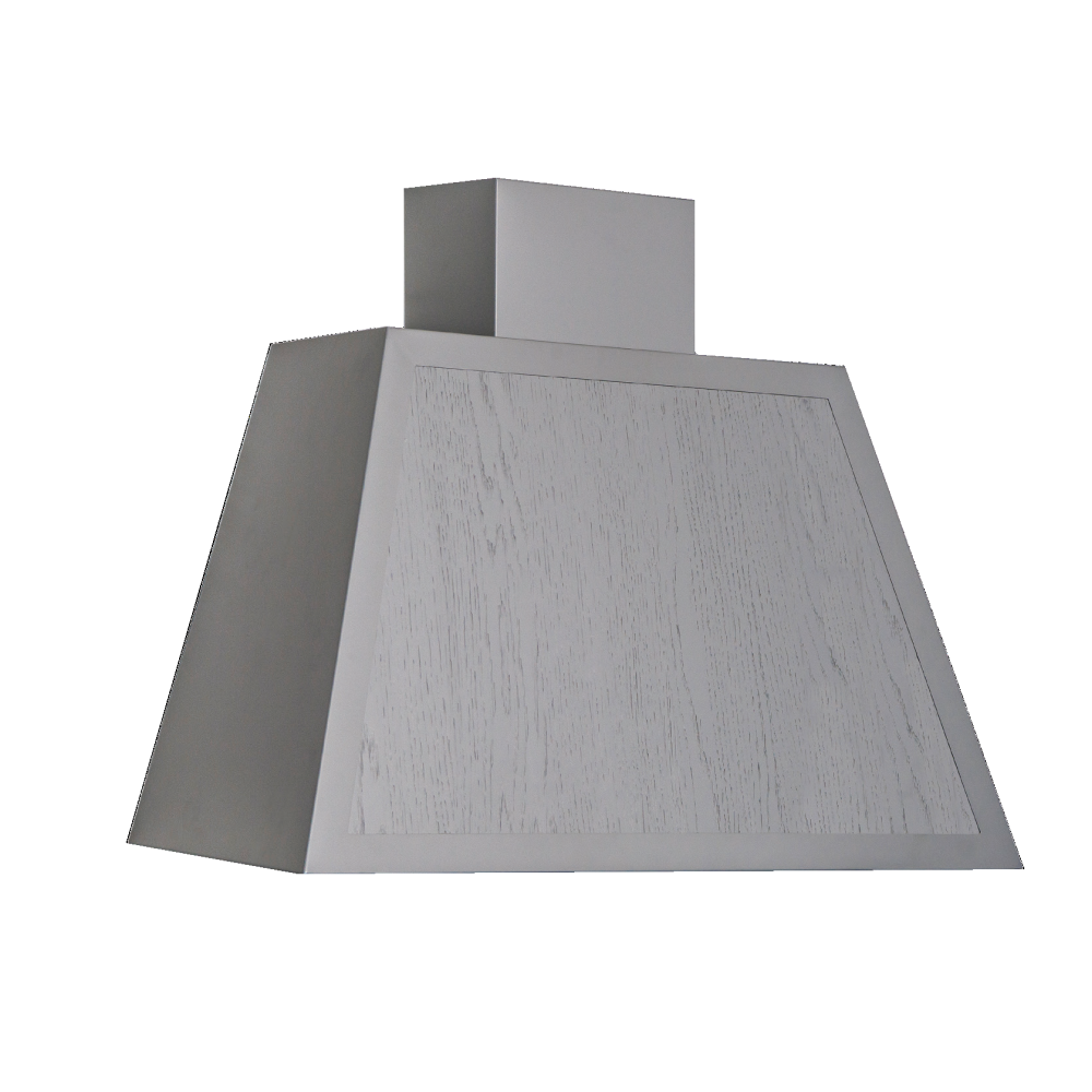 Cappa aspirante GARAGE LISCIO in acciaio inox silver cm 80