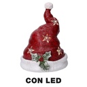 Cappello in resina con luce a LED, rosso, 28x26x36,7 cm