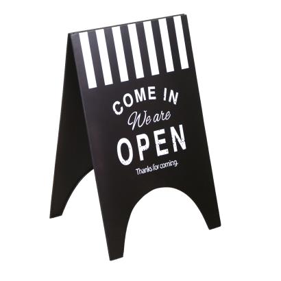 Cartello ferro apri-chiudi nero rettangolare cm45x41x70.5