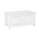 Cassapanca rustica in legno nobilitato bianco - Dimensioni: 100x48x48 cm