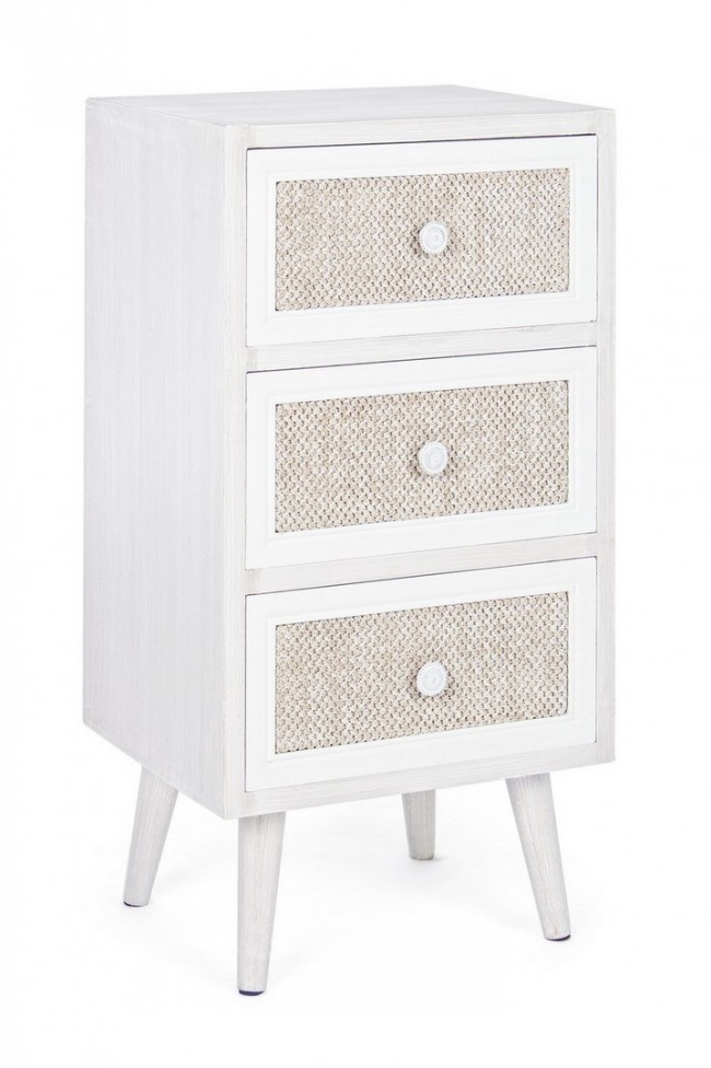 Cassettiera Montiel con 3 Cassetti - 38x30.5x72.5 cm