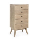 Cassettiera 5 Cassetti Alannis Design Minimal - 48x35x99 cm