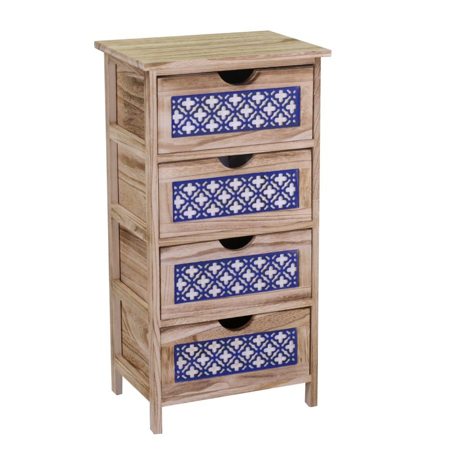 Cassettiera Amsterdam 4 cassetti 40x30x77 cm