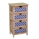 Cassettiera Amsterdam 4 cassetti 40x30x77 cm