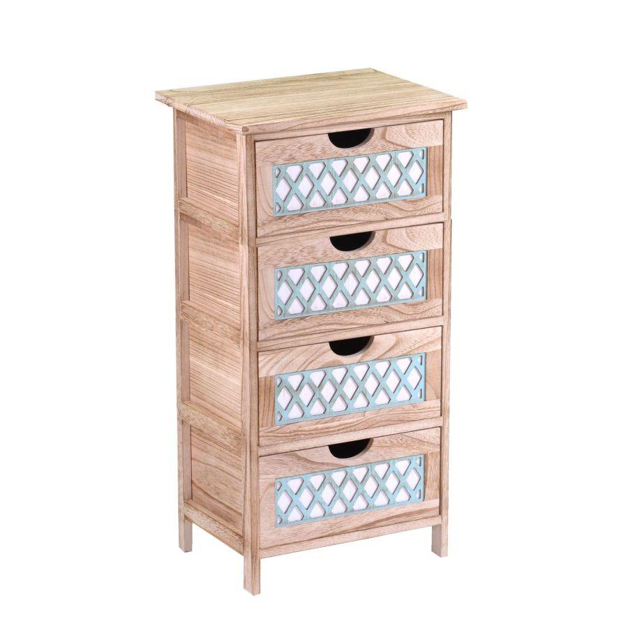 Cassettiera Anversa 4 cassetti 40x30x77 cm