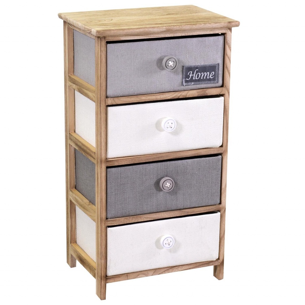 Cassettiera Brenda bottone 4 cassetti 40x29x73 cm