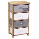 Cassettiera Brenda bottone 4 cassetti 40x29x73 cm