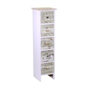 Cassettiera Verde 5 Cassetti - Dimensioni: 30.5x28.5x113 cm