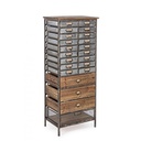 Cassettiera in acciaio e legno 129.5h cm