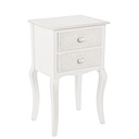 Cassettiera in legno bianco con 2 cassetti Clorine 41 x 33,5 x 68 cm