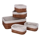 Cassetto in bambù + cassetto in bambù 1-2 2 pezzi cm 36x26h12