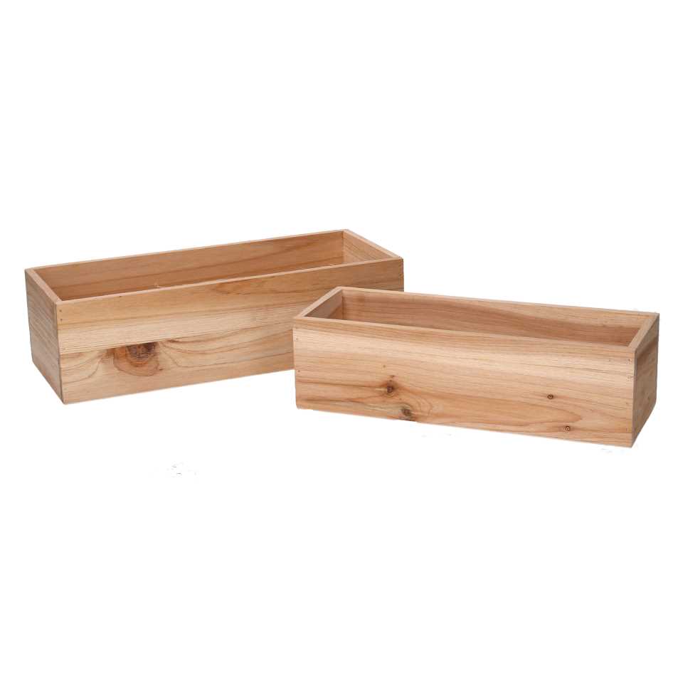 Cassetto in Legno Naturale Rettangolare 32x13h9 cm