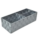 Cassetto Grigio con 3 Scomparti - 37x17x10 cm