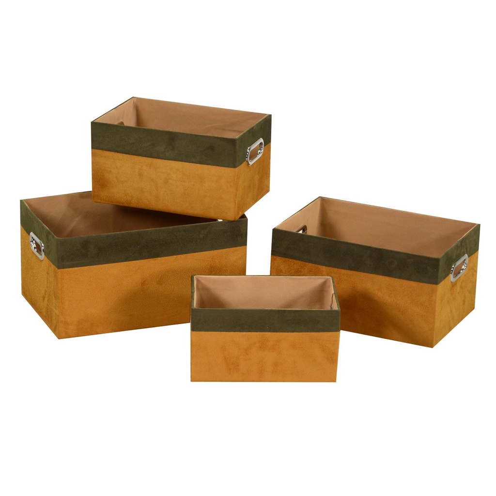 Cassetto tessuto arancione rettangolare 39x26h20