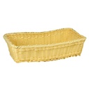 Cesto espositore rettangolare in polirattan naturale cm40x20h10