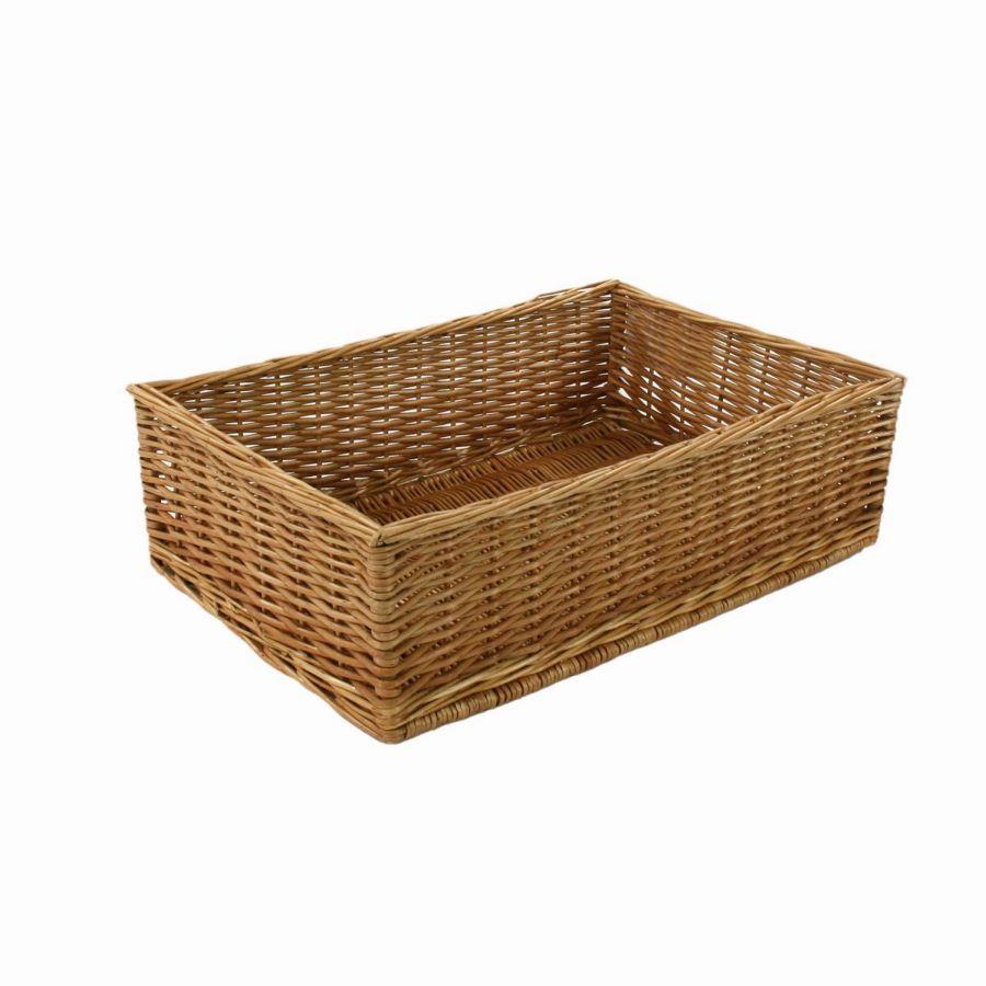 Cesta espositore vimini dritta rettangolare 60x40x17cm
