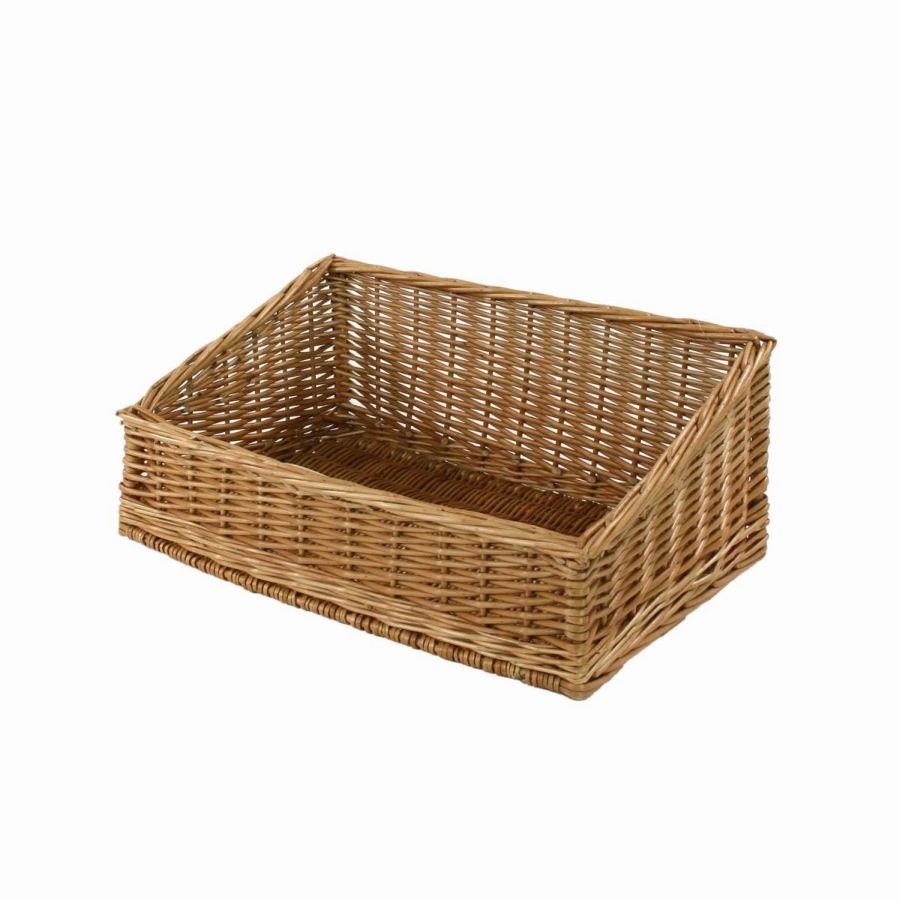 Cesta espositore vimini grande rettangolare cm50x35h21-12