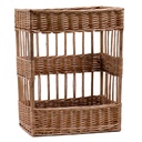 Cesta espositore rettangolare in vimini 38x28x48 cm