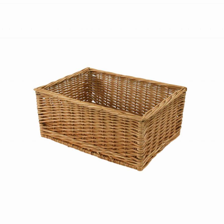 Cesta espositore rettangolare in vimini 45x30x15 cm