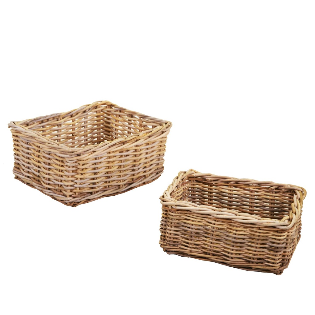 Cesta in giunco kubu 46x36h21 cm