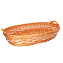 Cesta ovale in vimini marrone 72x48x13 cm