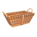 Cesta rettangolare in vimini miele 43x30x18 cm