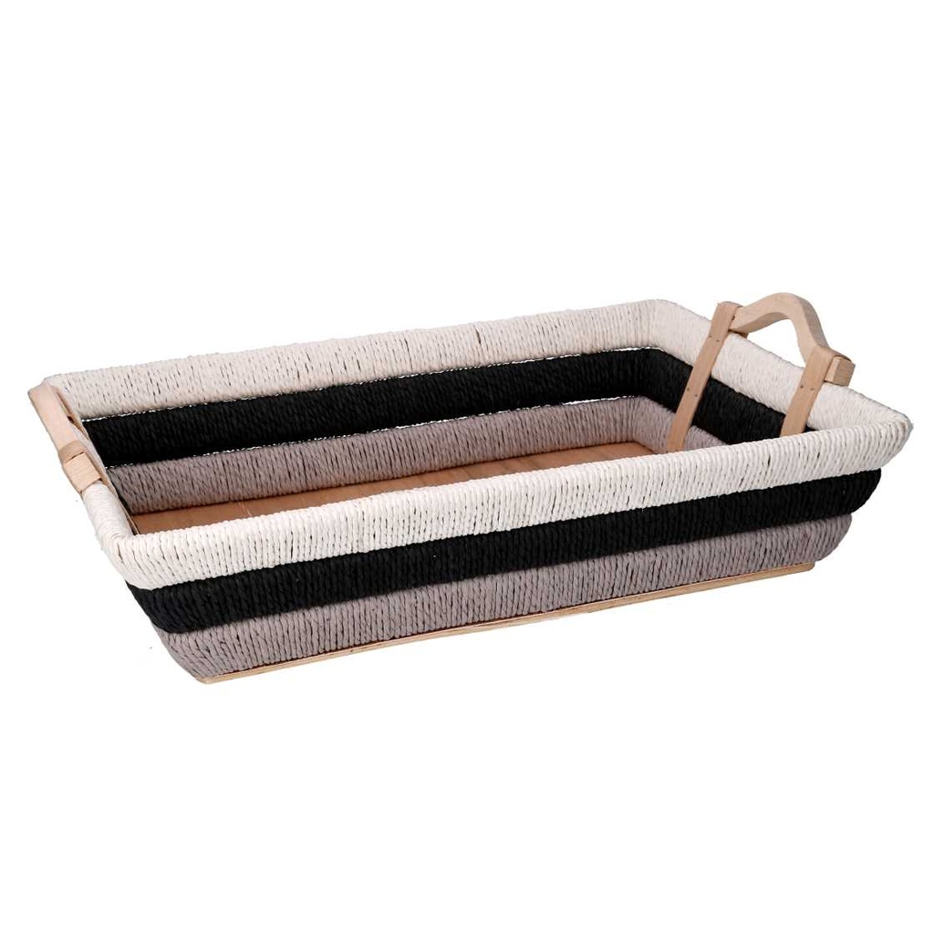 Cesta vimini multicolor rettangolare 53x38x12,5 cm