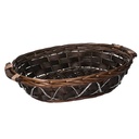 Cesta ovale in vimini noce cm33/37x27h8