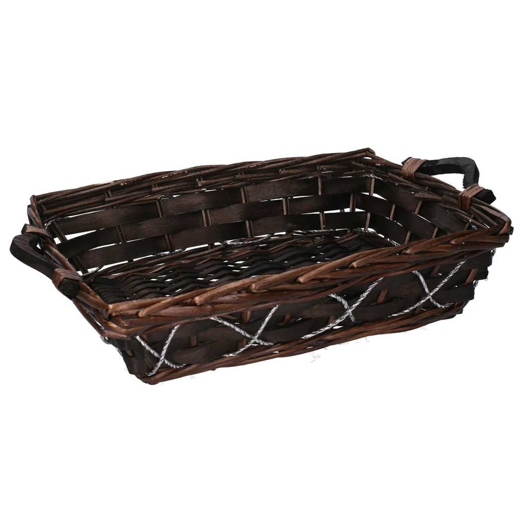 Cesta vimini rettangolare cm48/52x36h13