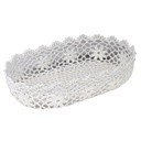 Cestina ovale con pizzo, 31,5x20x7 cm