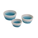 Cestino tondo in tessuto turchese ø20h9