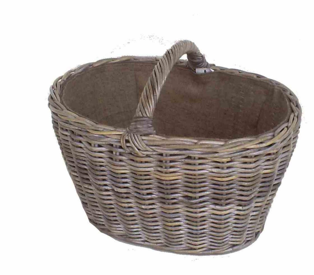 Cesto ovale Cloe gr cm64x47h47-37 con fodera in juta