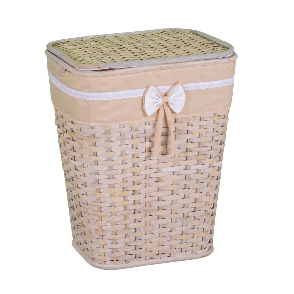 Cesto rettangolare in rattan naturale Emanuele cm41x31h54