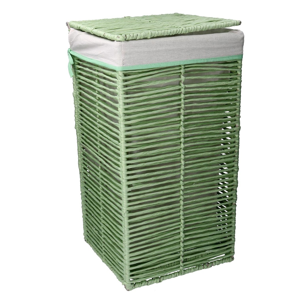 Cestone pieghevole verde chiaro cm31x31h60