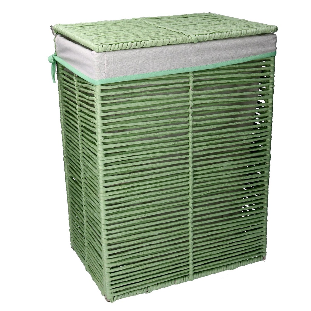 Cestone pieghevole verde chiaro cm30x40h55
