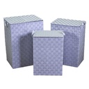 Cestone grigio rettangolare foderato in poliestere 1-3 cm40x30h55