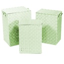 Cestone verde chiaro foderato rettangolare 1-3 cm40x30h55