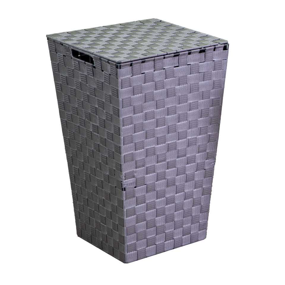 Cestone grigio foderato quadro cm33x33h53