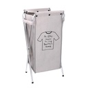 Cestone Pieghevole in Tessuto Sacco Grigio 29x33,5x66 cm