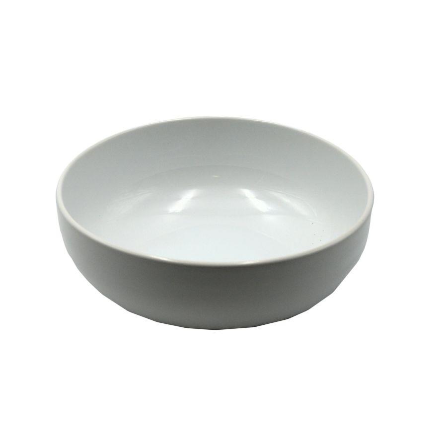 Ciotola in ceramica bianca Romeo - 20,7 cm di larghezza, 7,1 cm di altezza